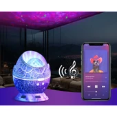 Çatlak Dinozor Yumurtası Tasarımlı Projektörlü Gece Lambası Bluetooth Özellikli thumbnail 3