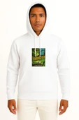 Kapüşonlu Frankenstein Mary Shelley Hallowen Göğüs Tasarımlı Unisex Sweatshirt thumbnail 5