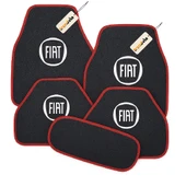 Antrasit Kırmızı Renk Fiat Halı Paspas Seti 5 Parça  Suya Dayanıklı, Kaymaz Tabanlı Oto Paspas Takımı - 1