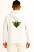 Kapüşonlu Stripe Gizmo Lapel Pin Mogwai Gremlin Cep ve Sırt Tasarımlı Unisex Sweatshirt thumbnail 11
