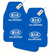 Mavi Renk Kia Motors Logolu Araç Halı Paspası 5’li Set Konforlu, Dayanıklı, Kaymaz ve Şık Tasarım - 1