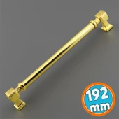 Mobilya Çekmece Mutfak Dolabı Dolap Kulpları Kulb 19.2 cm Gold Altın Metal Kulp 192 mm thumbnail 1