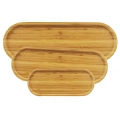 3'lü Oval Sunum Tabağı Seti - 1