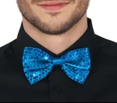 Açık Mavi Turkuaz Payetli Pullu Papyon thumbnail 3