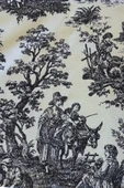 Toile de Jouy | %100 Pamuk 6’lı Amerikan Servis Seti 37x42 cm - ZT300  siyah - 5