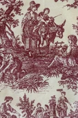 Toile de Jouy | %100 Pamuk 6’lı Amerikan Servis Seti 37x42 cm - ZT300  Kırmızı - 5
