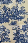 Toile de Jouy | %100 Pamuk 6’lı Amerikan Servis Seti 37x42 cm - ZT300  Mavi - 4
