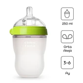 Comotomo Antikolik Silikon Biberon 250 ml 3-6 Ay Yeşil thumbnail 1