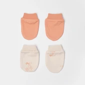 Hello Safari 2'Li Bebek Eldiven 72224 Ekru Kiremit thumbnail 2