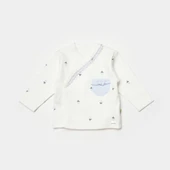 Bibaby Biorganic Love Floral 3 Parça Zıbın Seti 73346 Ekru Lila thumbnail 4