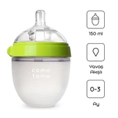 Comotomo Antikolik Silikon Biberon 150 ml 0-3 Ay Yeşil thumbnail 1