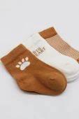 NessiWorld 3'Lü Penye Soket Çorap BS10110 Hardal thumbnail 4