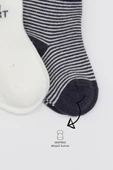 NessiWorld Big Heart Penye Soket Çorap 2'Li BS10117 Antrasit thumbnail 3