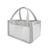 NessiWorld Keçe Anne Bebek Bakım Çantası 772 Gri Çiçek thumbnail 1