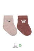 NessiWorld Bear Penye Soket Çorap 2'Li BS10116 Pembe thumbnail 1