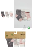 NessiWorld 3'Lü Penye Kız Soket Çorap BS10112 Gri thumbnail 5