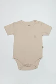 NessiWorld Organik Natural Basic Style Yarım Kol Body BS17103 Bej thumbnail 1
