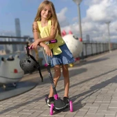 Evo 3 Tekerlekli Katlanabilir Illuminate Işıklı Pembe Scooter thumbnail 4