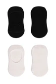 NessiWorld 2'Li Penye Babet Silikonlu Basic Çorap 30104 Siyah Ekru thumbnail 4