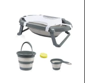 NessiWorld Katlanır Banyo 5'Li Küvet Seti 596 Antrasit thumbnail 1