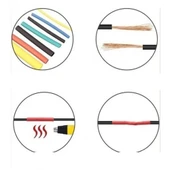 560 Parça Makaron Seti Kapaklı Kutulu Kablo Birleştirme Koruyucu Sıcaklıkla Daralan Makaron Set thumbnail 4