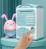 Parmak İzi Okumalı Elektronik Şifreli Otomatik Kağıt Para Alan ATM Kumbara thumbnail 3