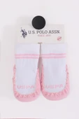 U.S. Polo Assn Çarık Çorap USB2800 Beyaz-Pembe thumbnail 1