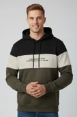 DeepSEA Erkek Dar Kesim Süet Kumaş Sweatshirt – Kapüşonlu & Şık Tasarım Sweatshirt 2608510 thumbnail 1