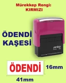 Ödendi Kaşesi, 911 (41mmx16mm) Kırmızı Keçeli Otomatik Kaşe thumbnail 1