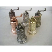 Osmanlı Motifli Kahve ve Baharat Değirmeni Gümüş thumbnail 3