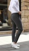 Erkek Slim Fit Likralı Gabardin Pantolon - 1