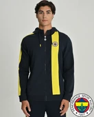 Fenerbahçe S.K. 25/26 Tribün Basic Hoodie Kapüşonlu Fermuarlı Eşofman Üstü Erkek Ceket thumbnail 1