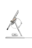 Belkin WIZ023VFWH Qi2 15W 3in1 MagSafe Şarj Standı - Beyaz - 2