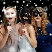 Beyaz İnci Taşlı Parti Maskesi thumbnail 2