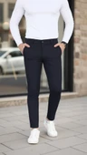 Erkek Slim Fit Likralı Gabardin Pantolon - 2