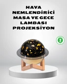 USB Projeksiyon Gece Lambası ve Hava Nemlendirici – Aromaterapi Destekli, Taşınabilir Mini thumbnail 1