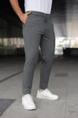 Erkek Slim Fit Likralı Gabardin Pantolon - 5