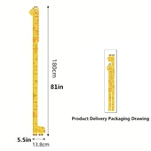 Sevimli Sarı Zürafa Boy Ölçüsü Sticker thumbnail 3