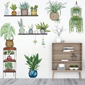 Tropikal Bitkiler Duvar Stickerı Model D thumbnail 2