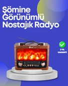 Taşınabilir Kamp Hoparlörü – Solar Şarjlı, Şömine Efektli, 7W Güçlü Ses - 1