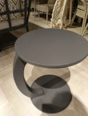 MERCANMOBİLYA Tekerlekli C Sehpa Yan sehpa  Antrasit Zigonsehpa Koltuksehpası - 1