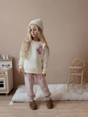 Cg Kids Labubu Kız Çocuk 3 İplik Şardonlu Alt Üst Takım Süper Kalite Kumaş Sırt Baskı Detaylı - 1