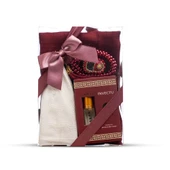 Eşarp + Takke + Esans + Tesbih + Zikirmatik Hediye Seti (Asetat Kutulu, Bordo) - 1