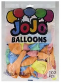 BALON DÜZ 12 İNC (JOJO BALLOONS)MAKARON KARIŞIK 100 ADET thumbnail 2