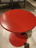 MERCANMOBİLYA Tekerlekli C Sehpa Yan sehpa Kırmızı Zigonsehpa Koltuksehpası - 1