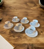 Porland porselen kahve fincanı seti takımı 6 kişilik thumbnail 1