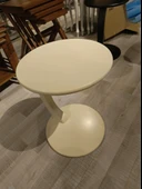 MERCANMOBİLYA  Krem Tekerlekli C Sehpa Yan sehpa Zigonsehpa Koltuksehpası - 3