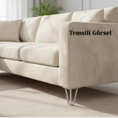 Mobilya Ayağı Üçgen Modern Tasarım Koltuk Sehpa Masa TV Ünitesi Uyumlu 12 cm Krom Gümüş Metal thumbnail 4