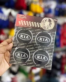 Universal Araç Uyumlu, Kia Jant Göbeği Arması, Sticker 4'lü Set 60mm thumbnail 2