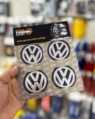 Universal Araç Uyumlu, WW Jant Göbeği Arması, Sticker 4'lü Set 60mm thumbnail 2